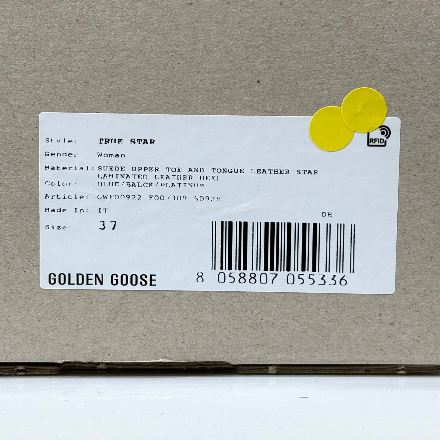 Golden goose True Star blu e stella nera 37