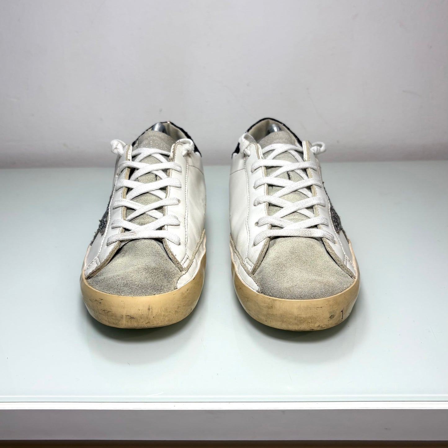 Golden goose classic Stella argento brill. E tallone nero brill. 39