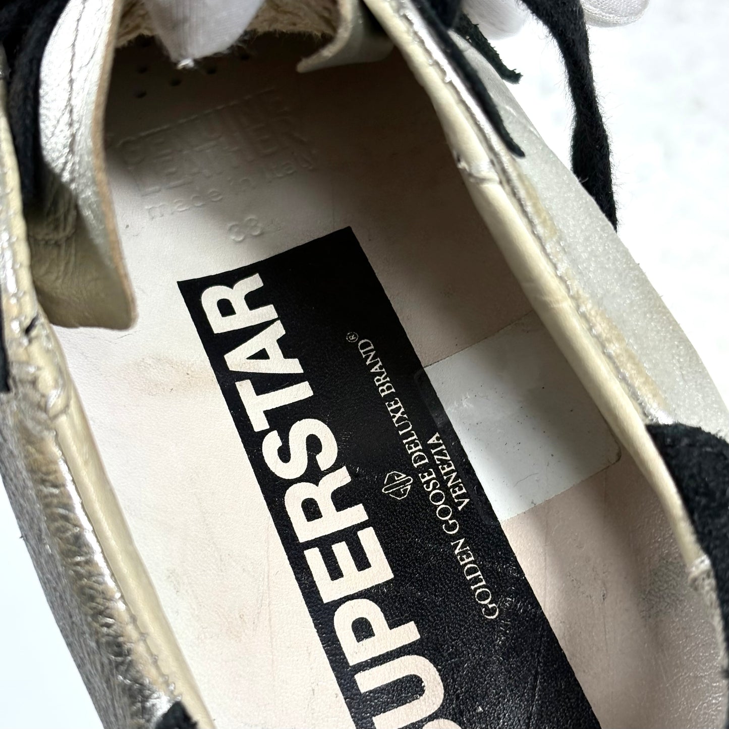 Golden goose Superstar argento e nero 38