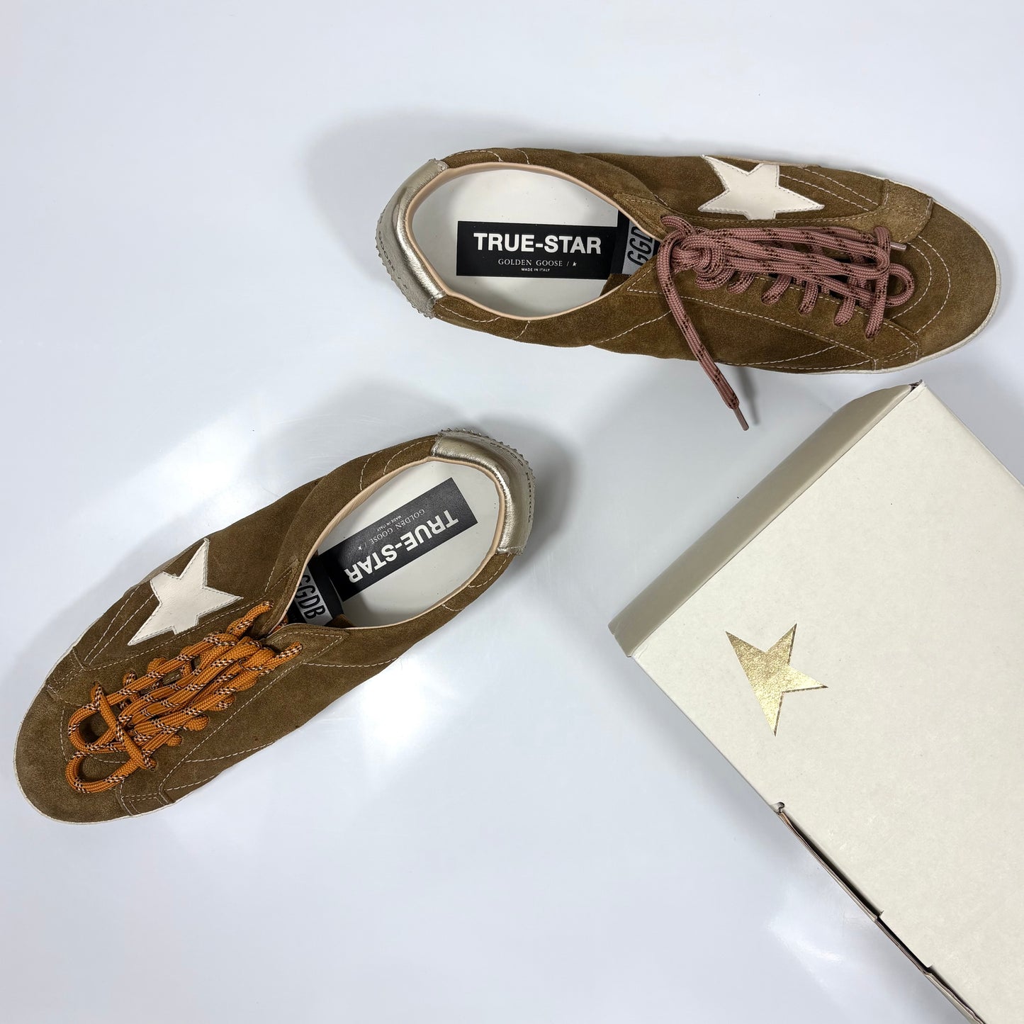 Golden goose True Star marroni stella bianca 45