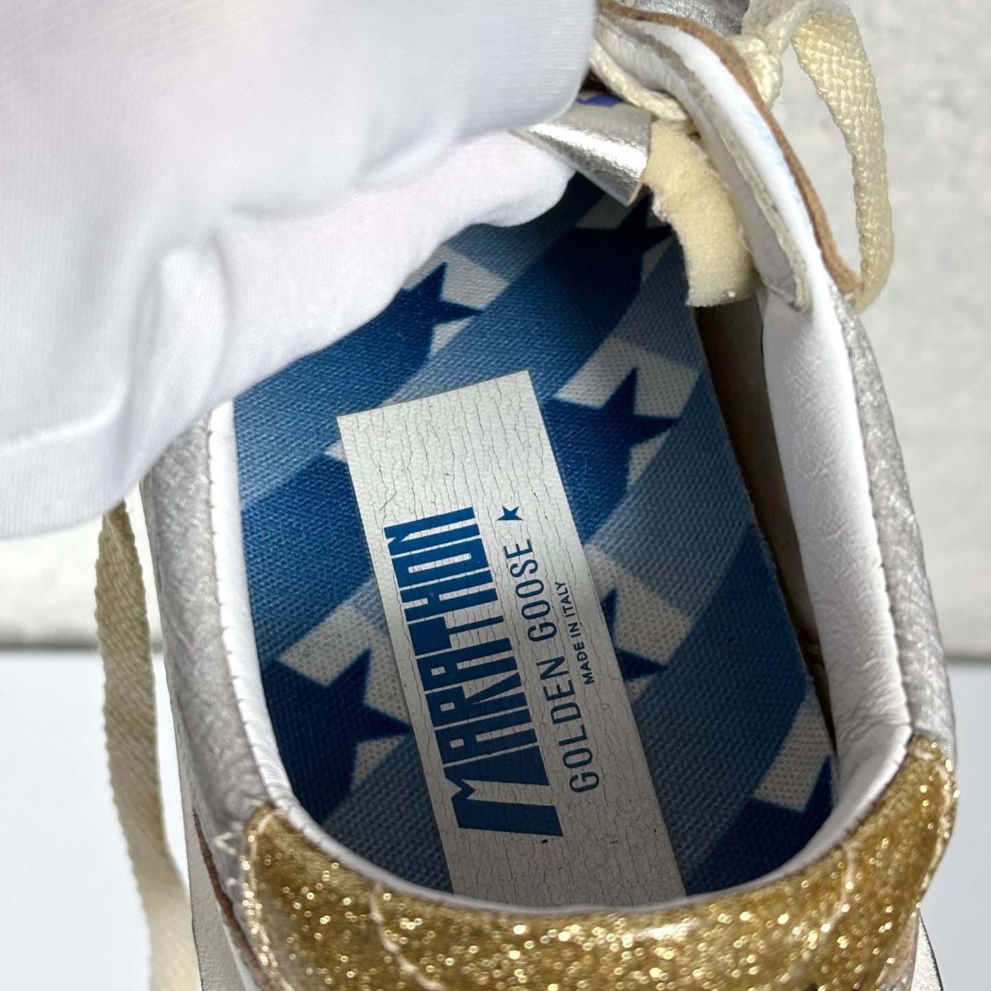 Golden goose Marathon argento e oro 39