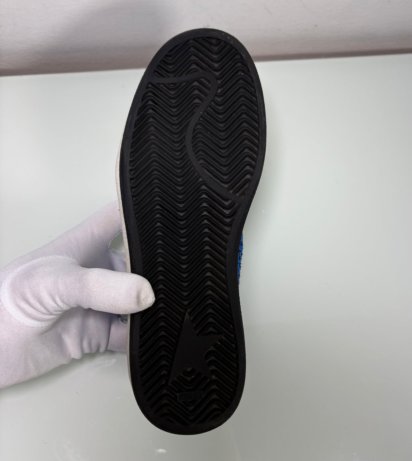 Golden goose Ballstar blue glitter 36