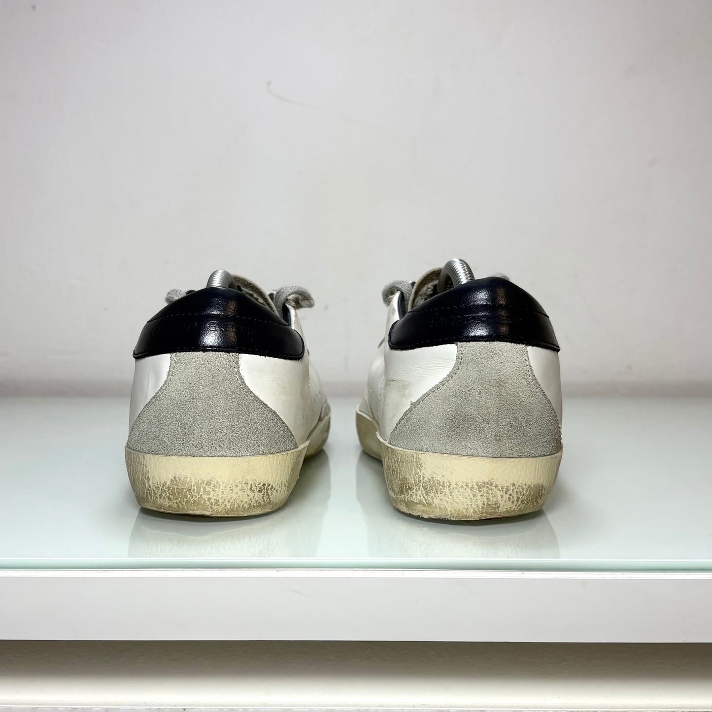 Golden goose Superstar Bianche tallone blu scuro 36