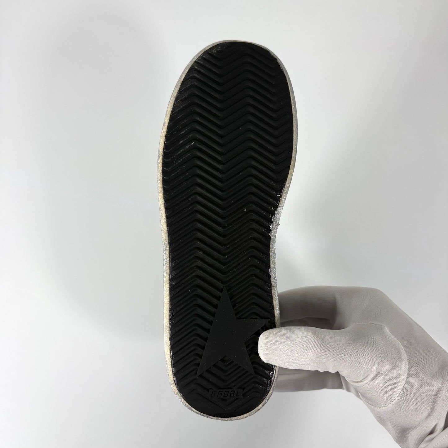 Golden goose Stardan bianco e argento 36