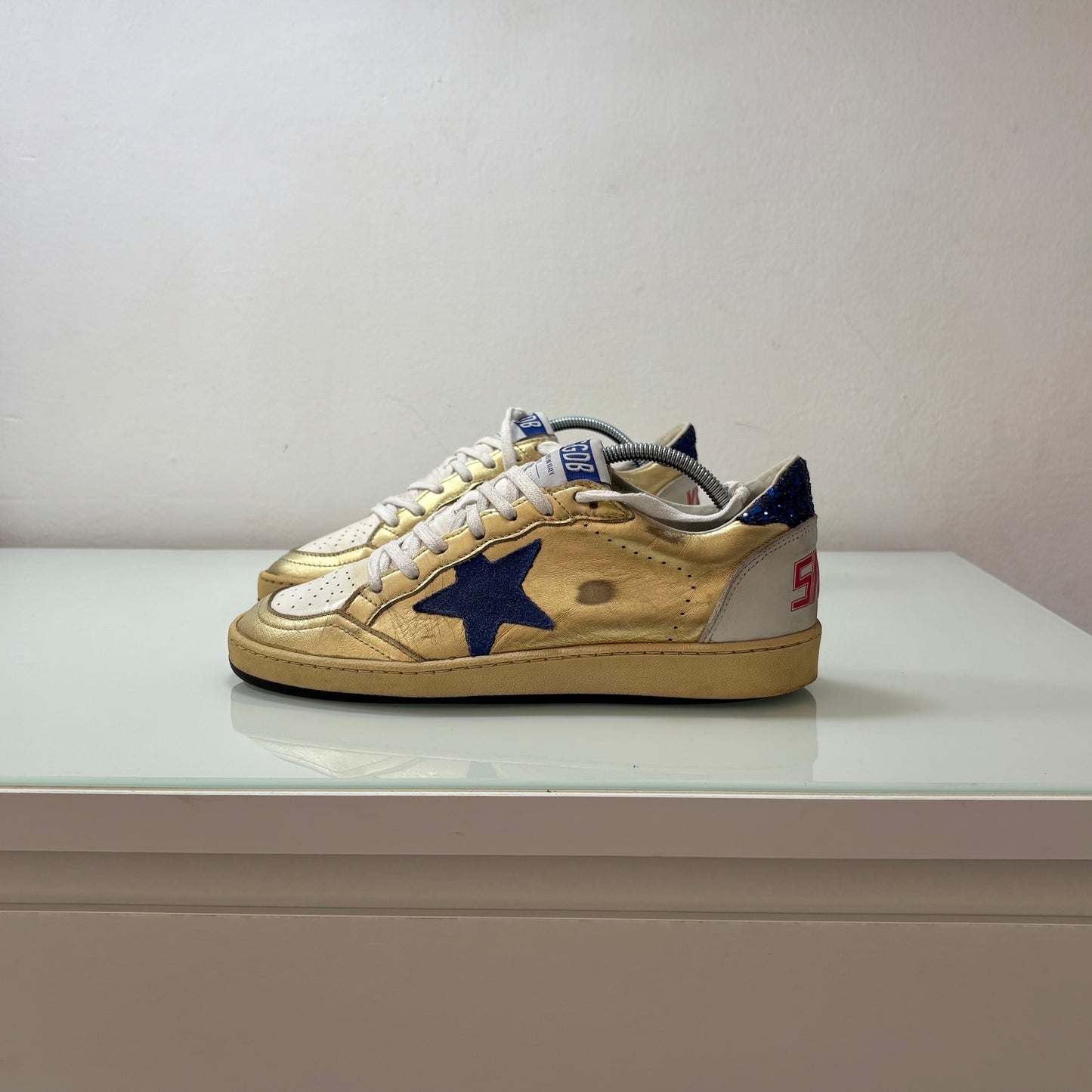 Golden goose ballstar blue e oro 38