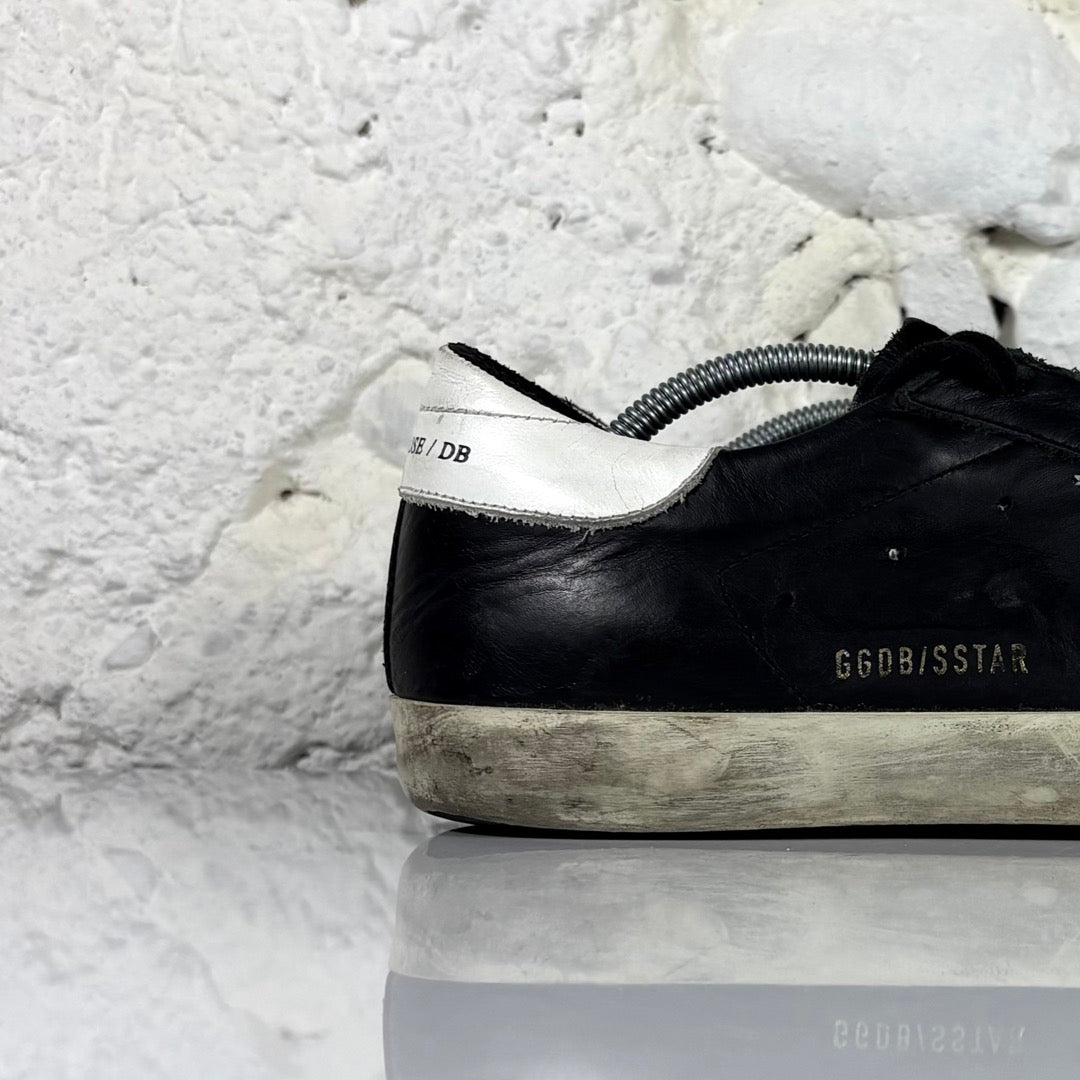 Golden goose Superstar nere con stella e talloncini bianchi 41