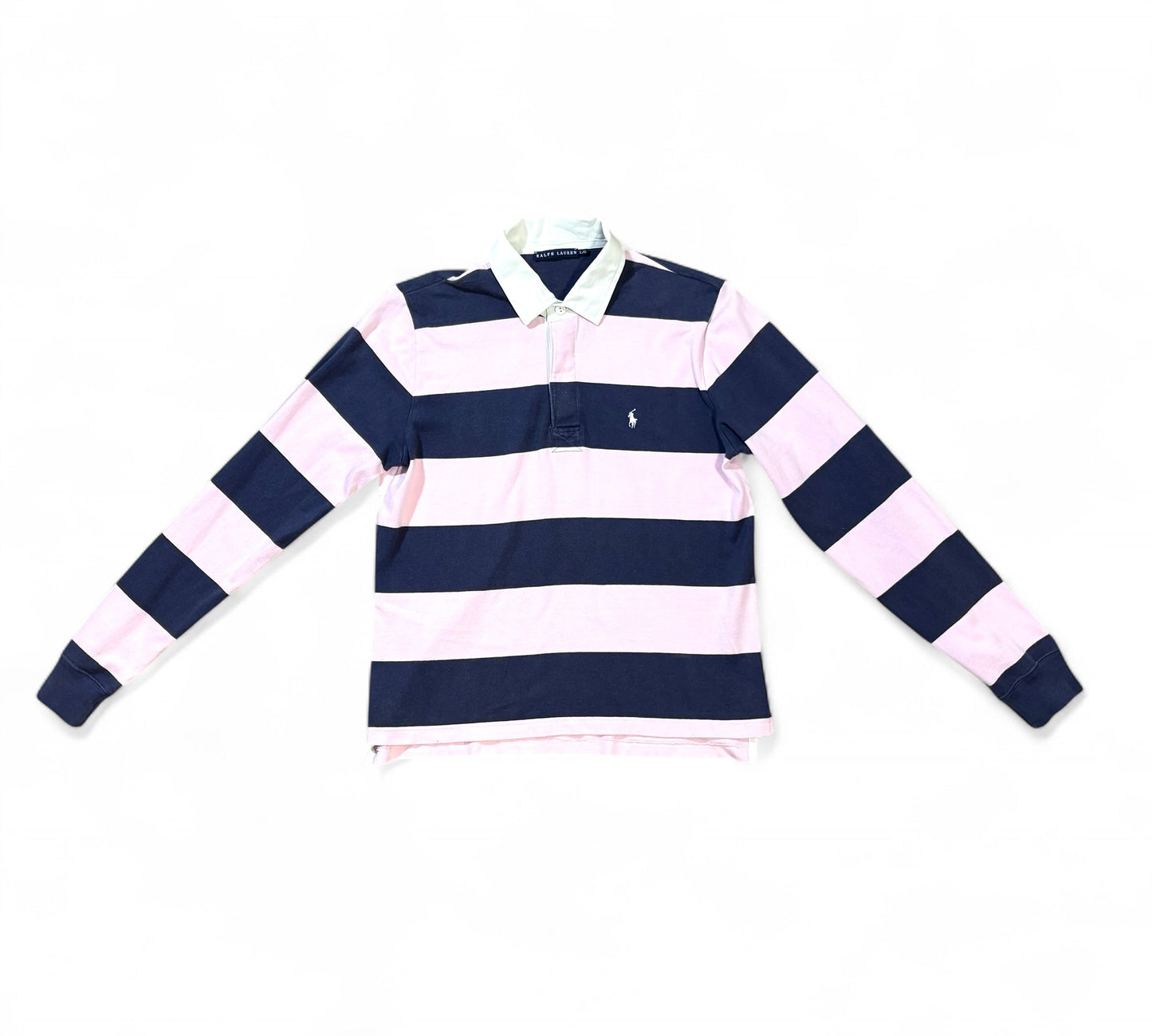 Polo Ralph Lauren maglia a maniche lunghe rosa e blu L