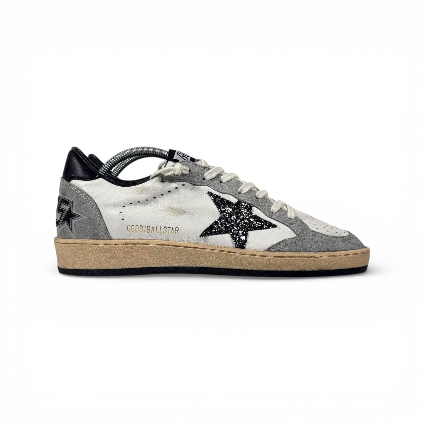 Golden goose Ballstar bianche stella nera brillantinata 39