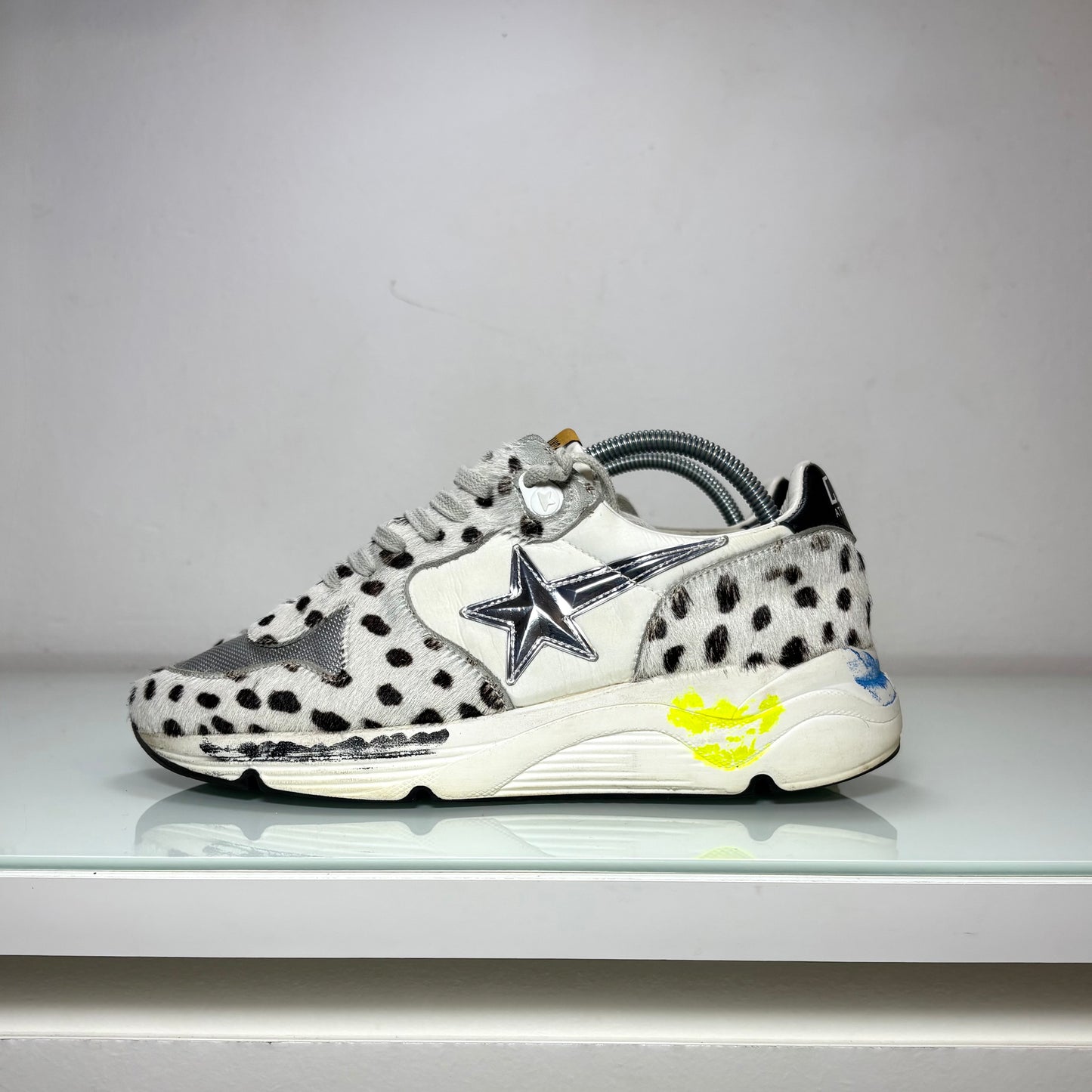Golden goose Running Sole bianche con macchie nere 37