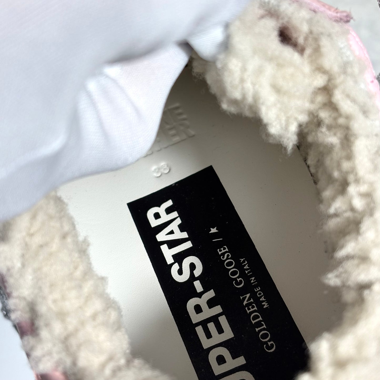 Golden goose Superstar rosa Soft shearling 38