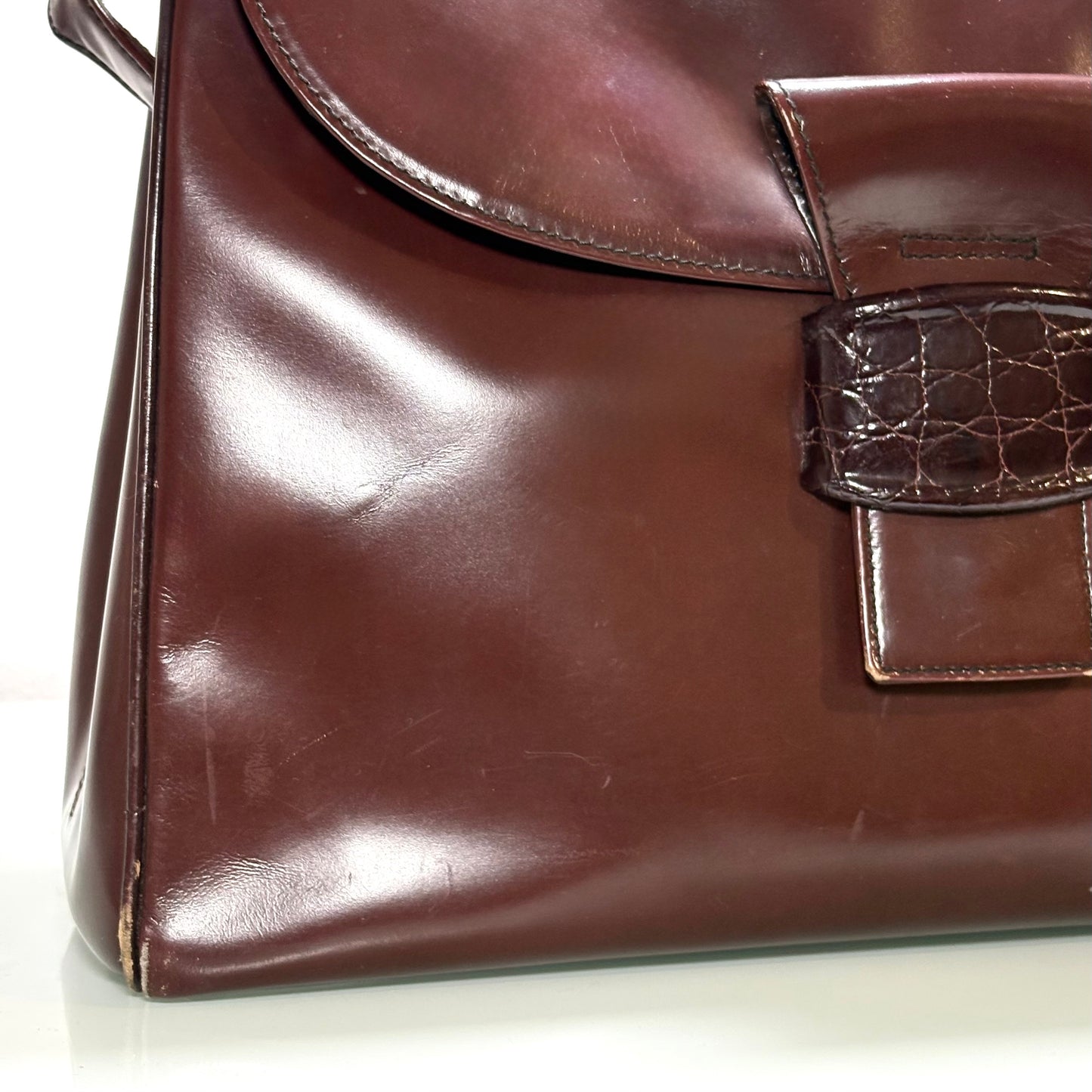 Prada Borsa in pelle vintage marrone