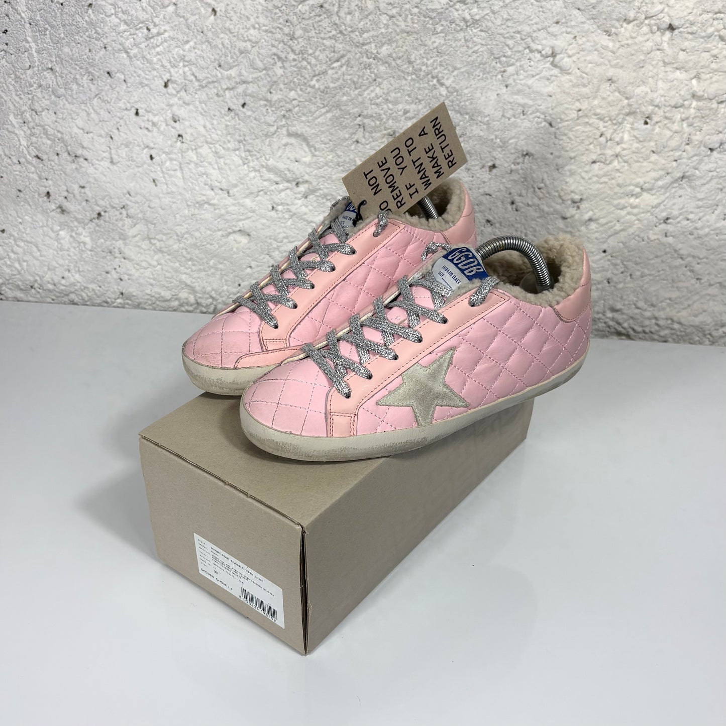 Golden goose Superstar rosa Soft shearling 38
