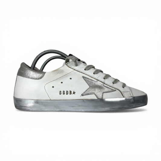 Golden goose Superstar bianco e argento 38