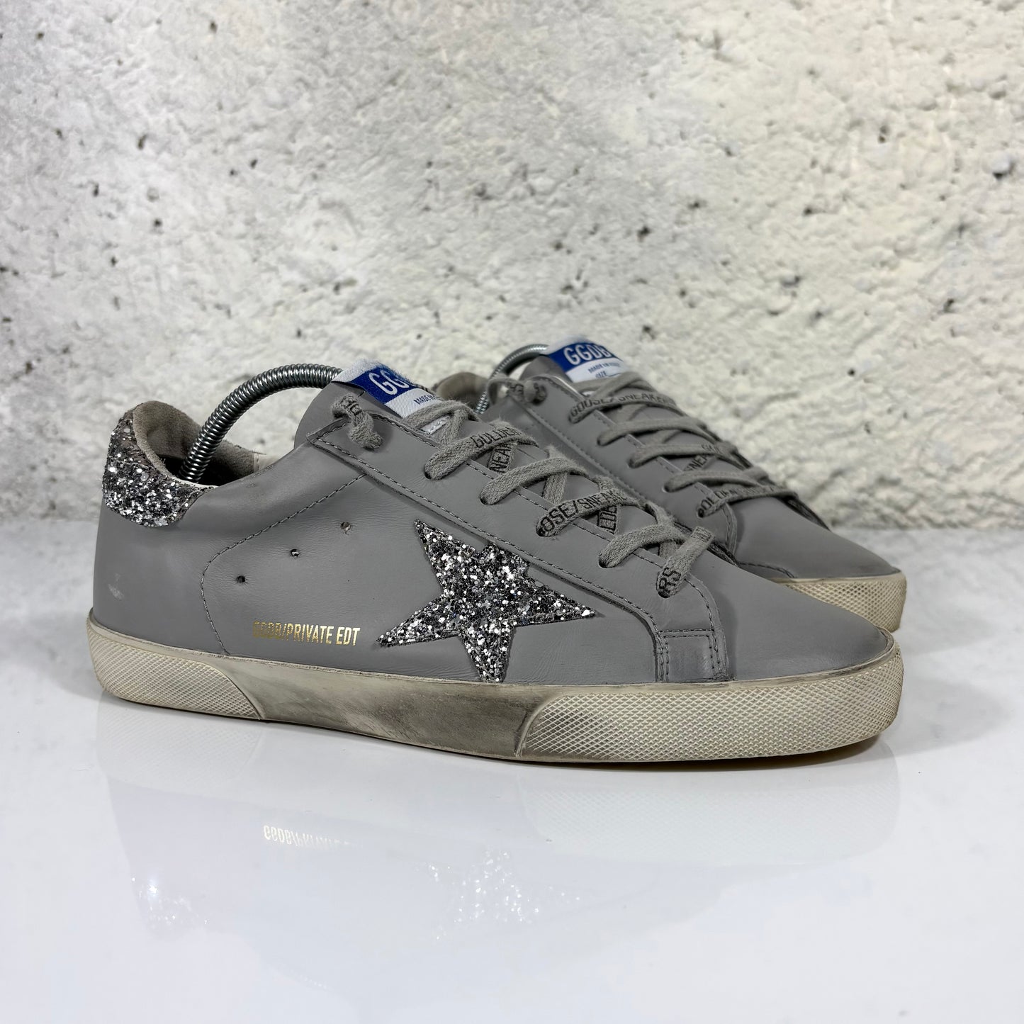 Golden goose Superstar grigie e dettagli brillantinati 39