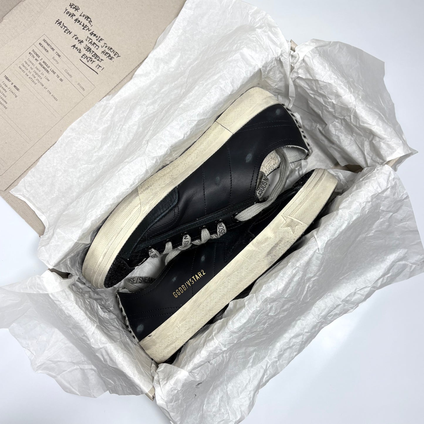 Golden goose V-Star 2 nere punta a paillettes 37