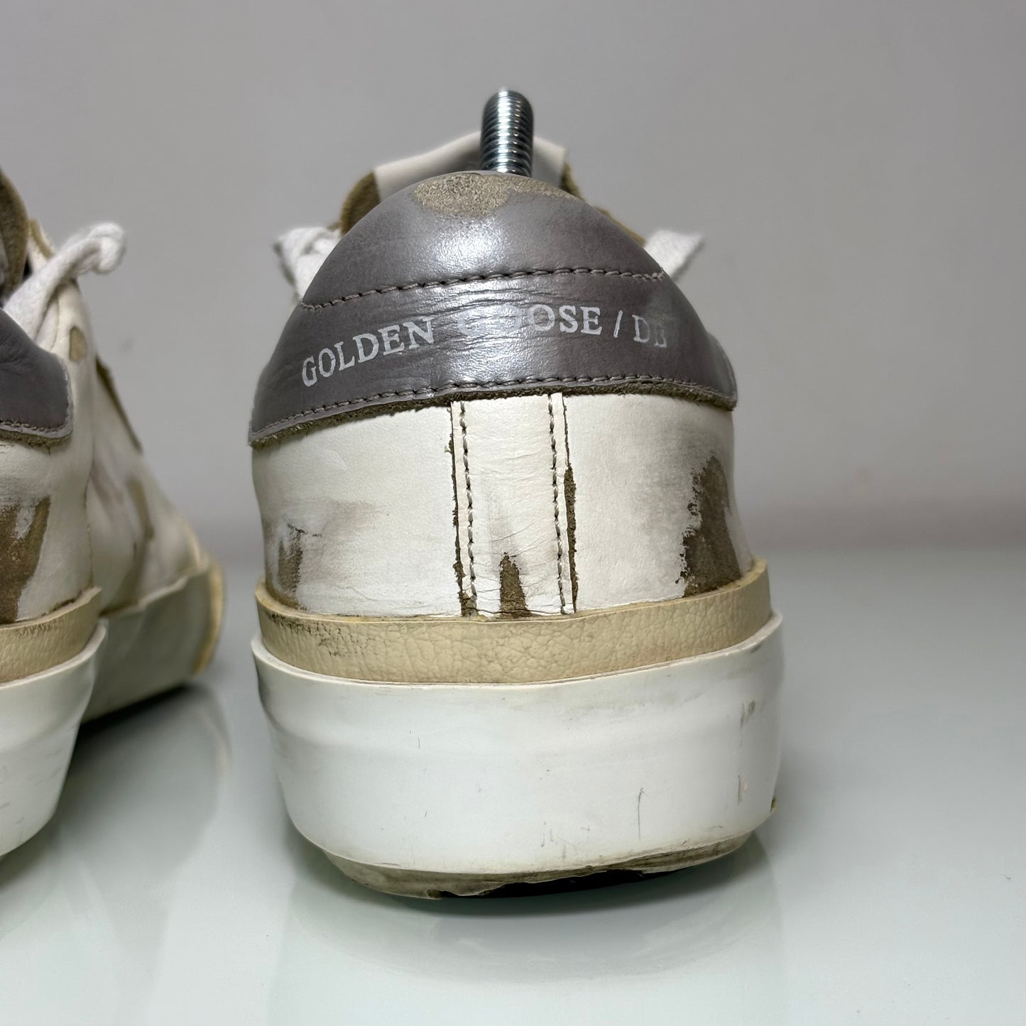 Golden goose Penstar bianche tallone grigio 38