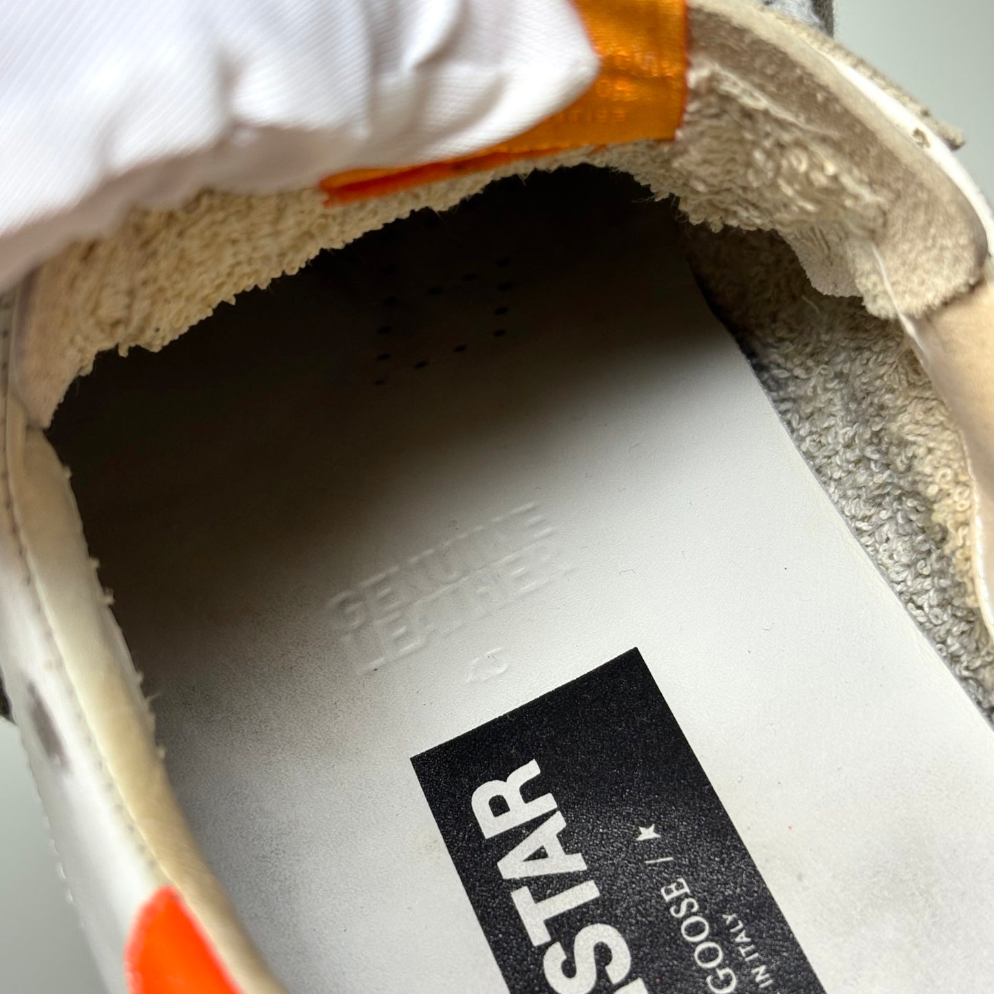 Golden goose Superstar bianco e arancio 45