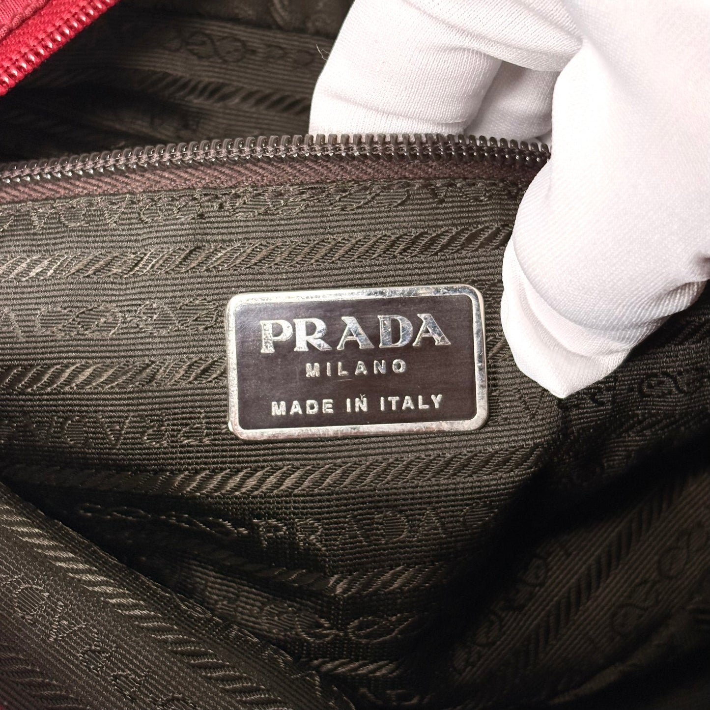 Prada Re-Nylon Crossbody sintetico rosso
