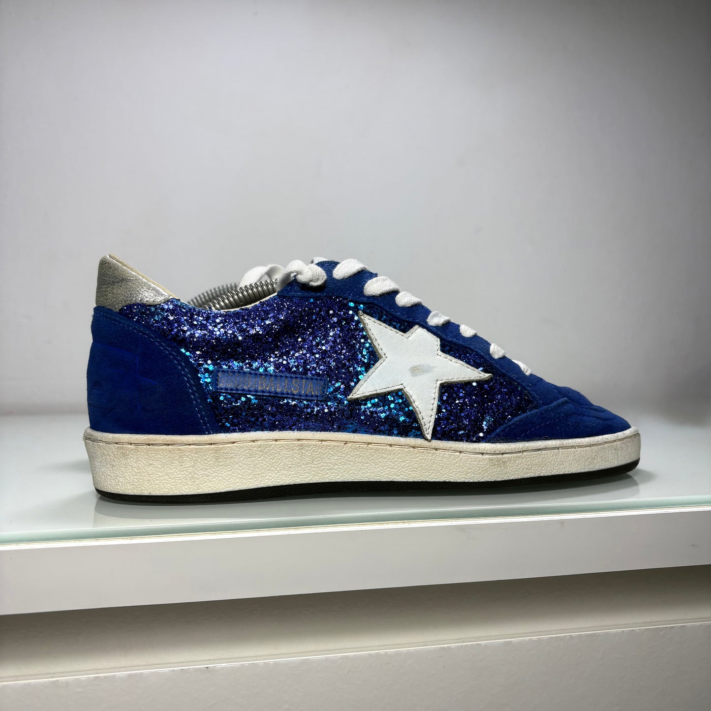 Golden goose Ballstar blue glitter 36