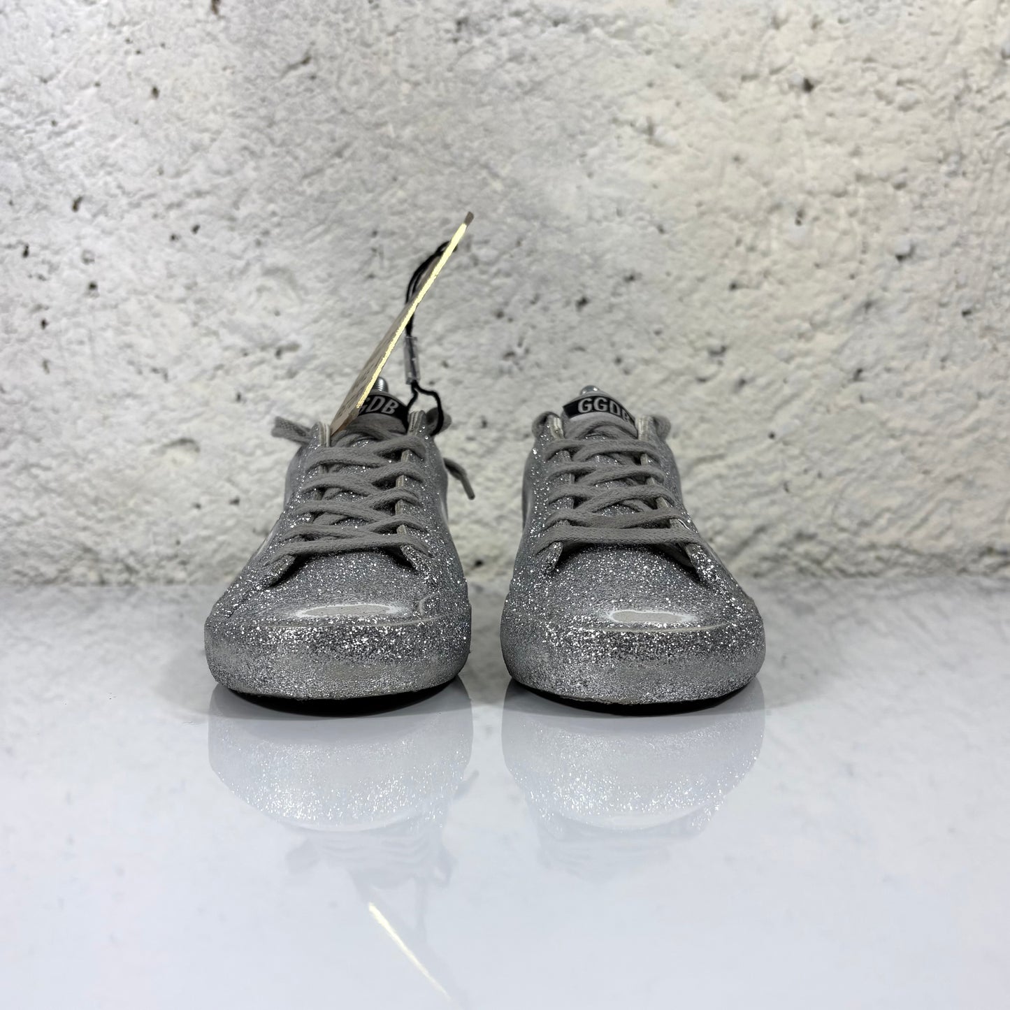 Golden goose Superstar glitter argento 36