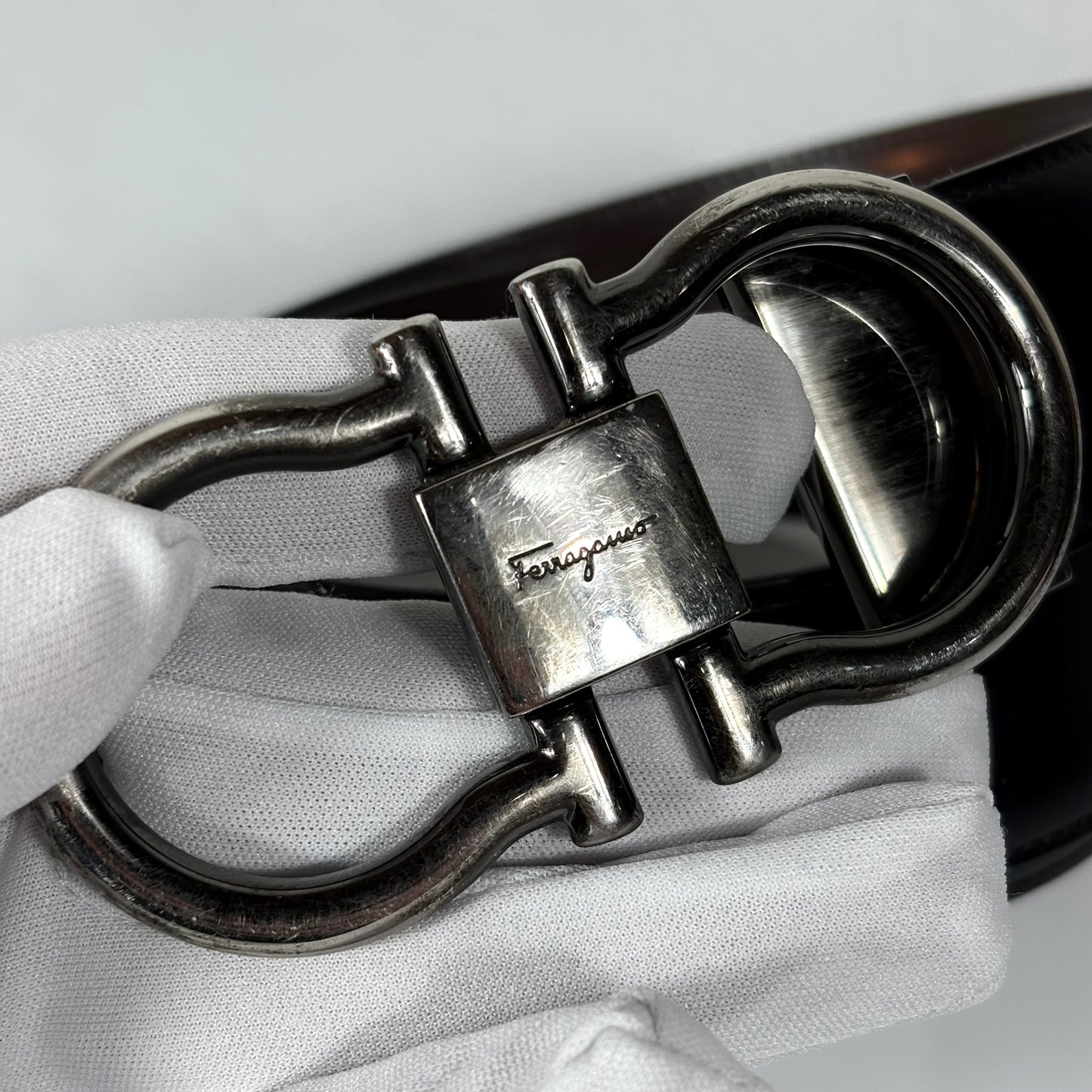 Cintura Salvatore Ferragamo fibbia Gancini 90 cm