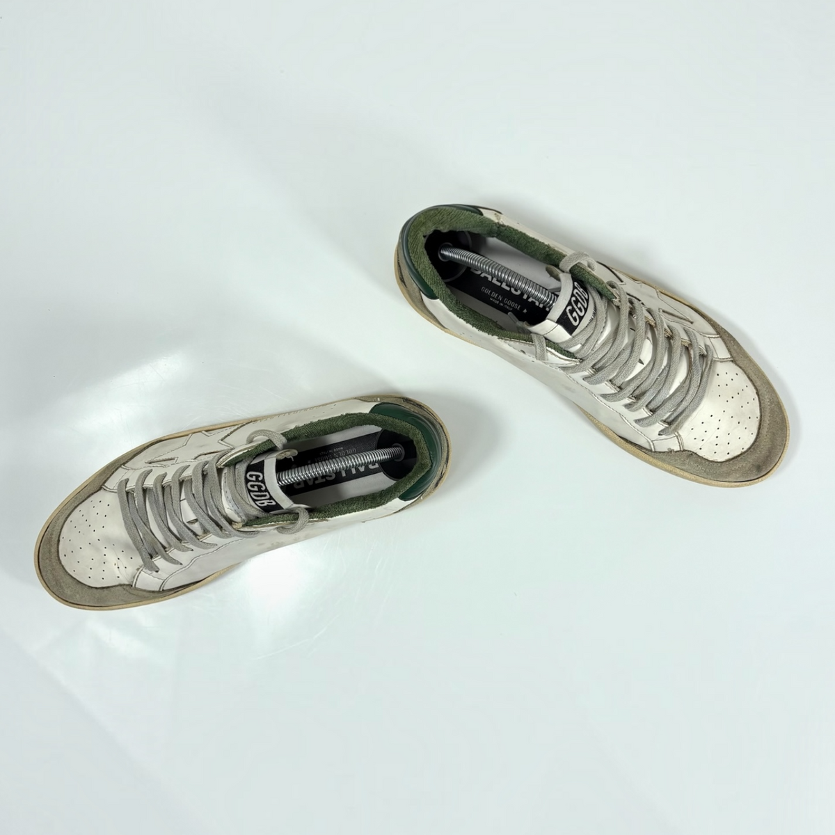 Golden goose Ballstar bianche con talloncini verdi 40