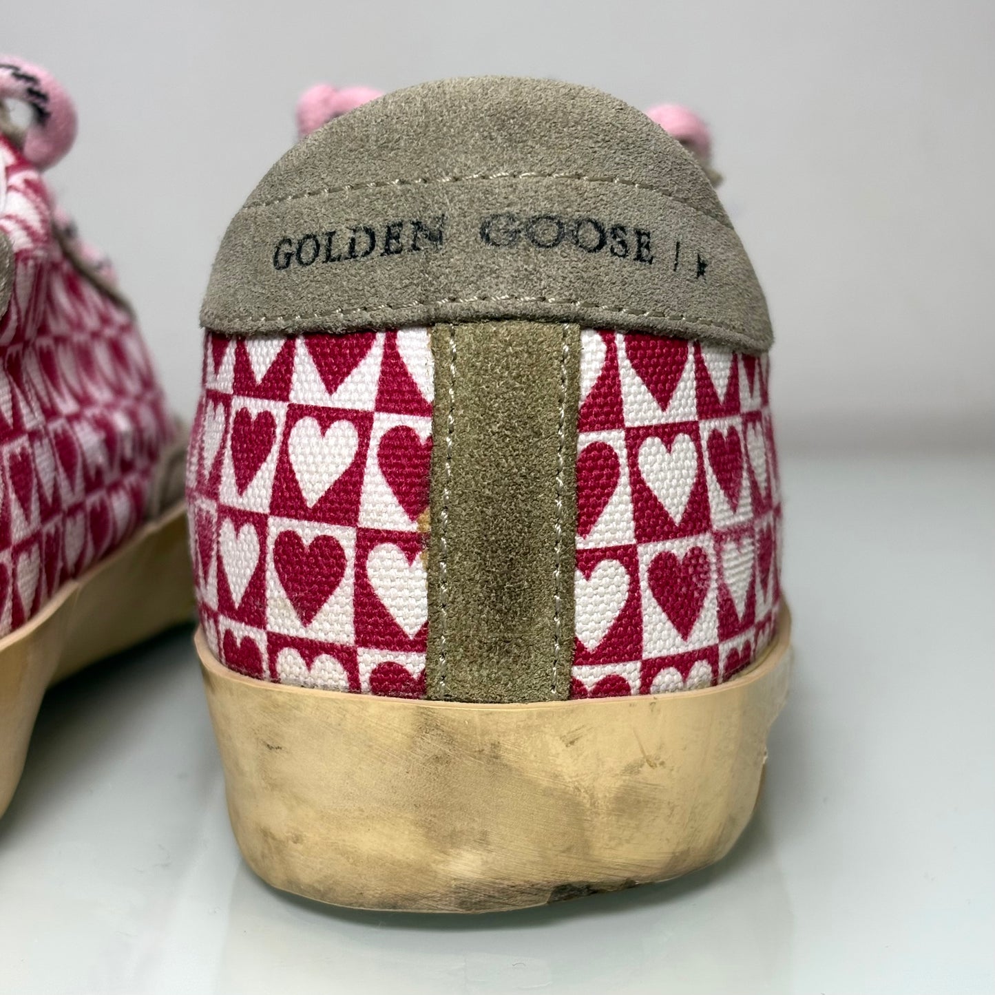 Golden goose Superstar a cuori bianche e rosse 37