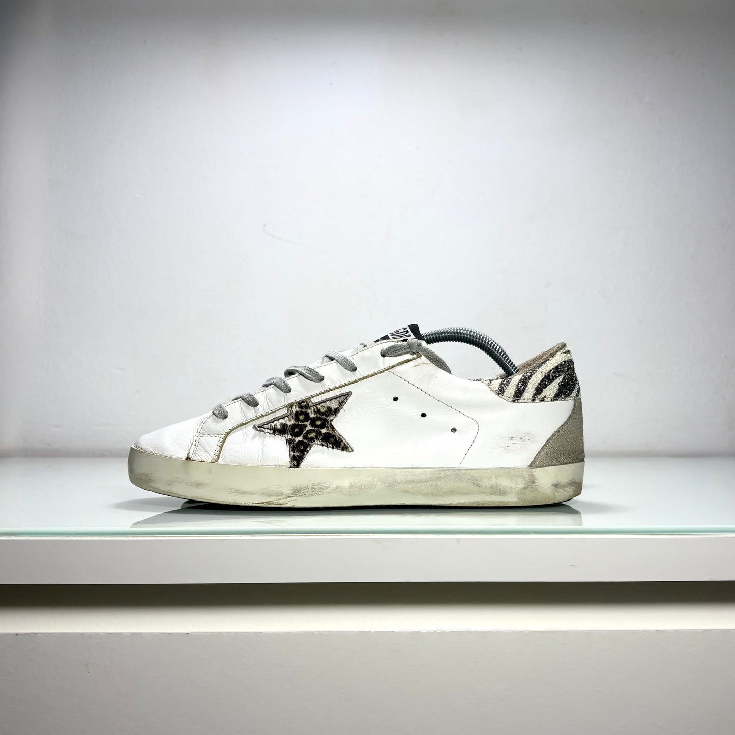 Golden goose bianche stella zebrata 40