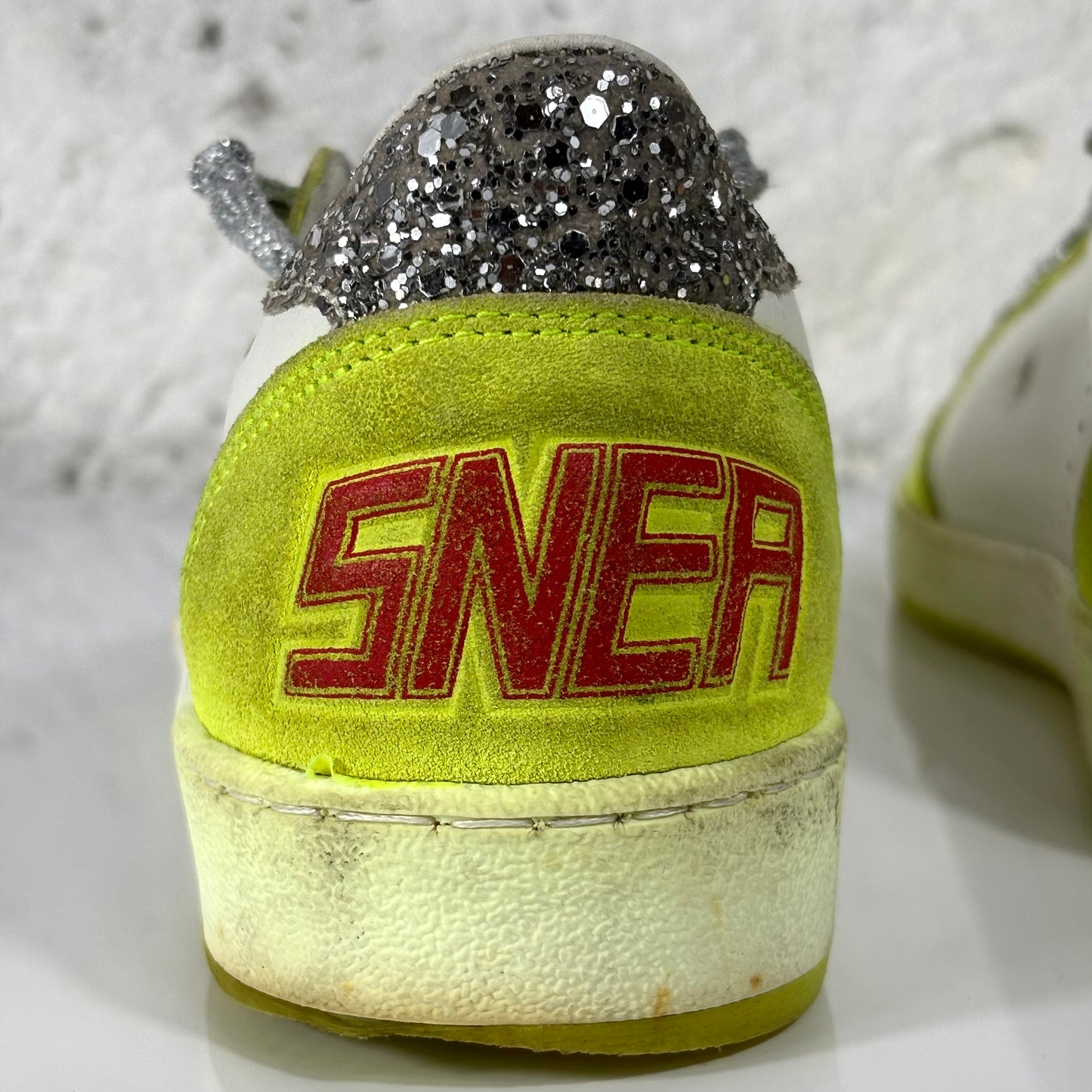 Golden goose Ballstar gialle, bianche e argento 36