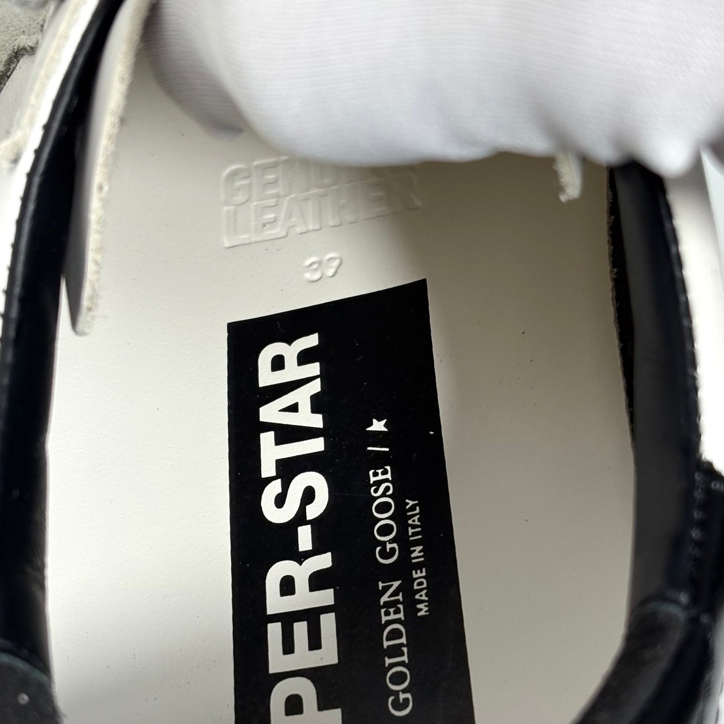 Golden goose Superstar bianche e tallone nero 39