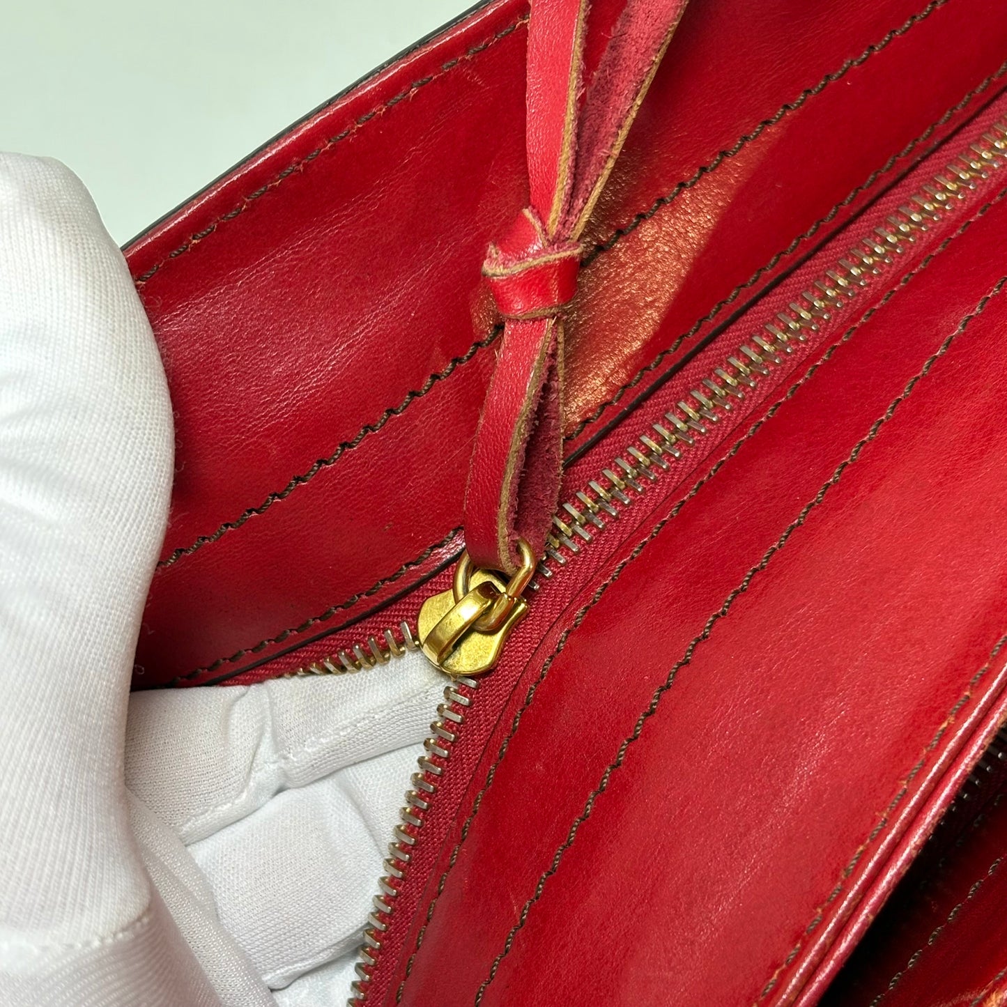 The Bridge Bauletto Rosso Ciliegia/Oro