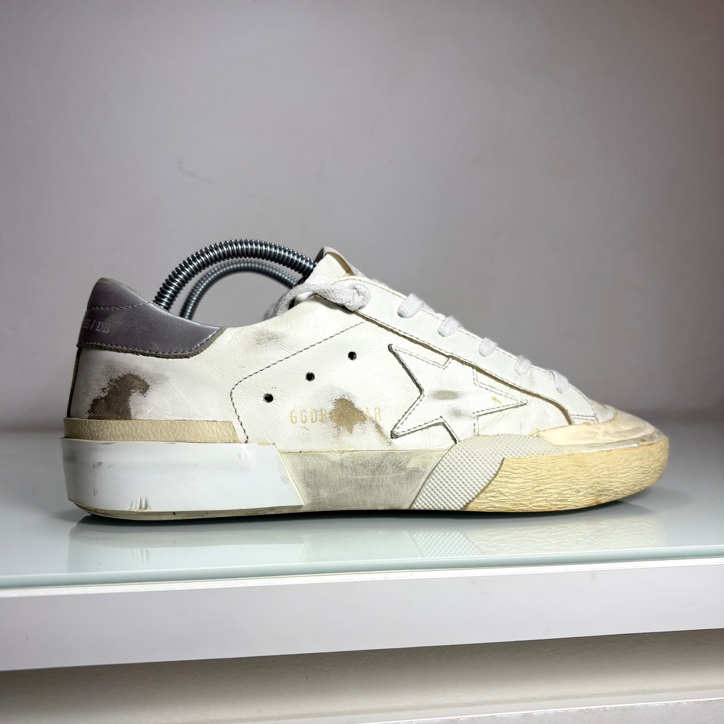 Golden goose Penstar bianche tallone grigio 38