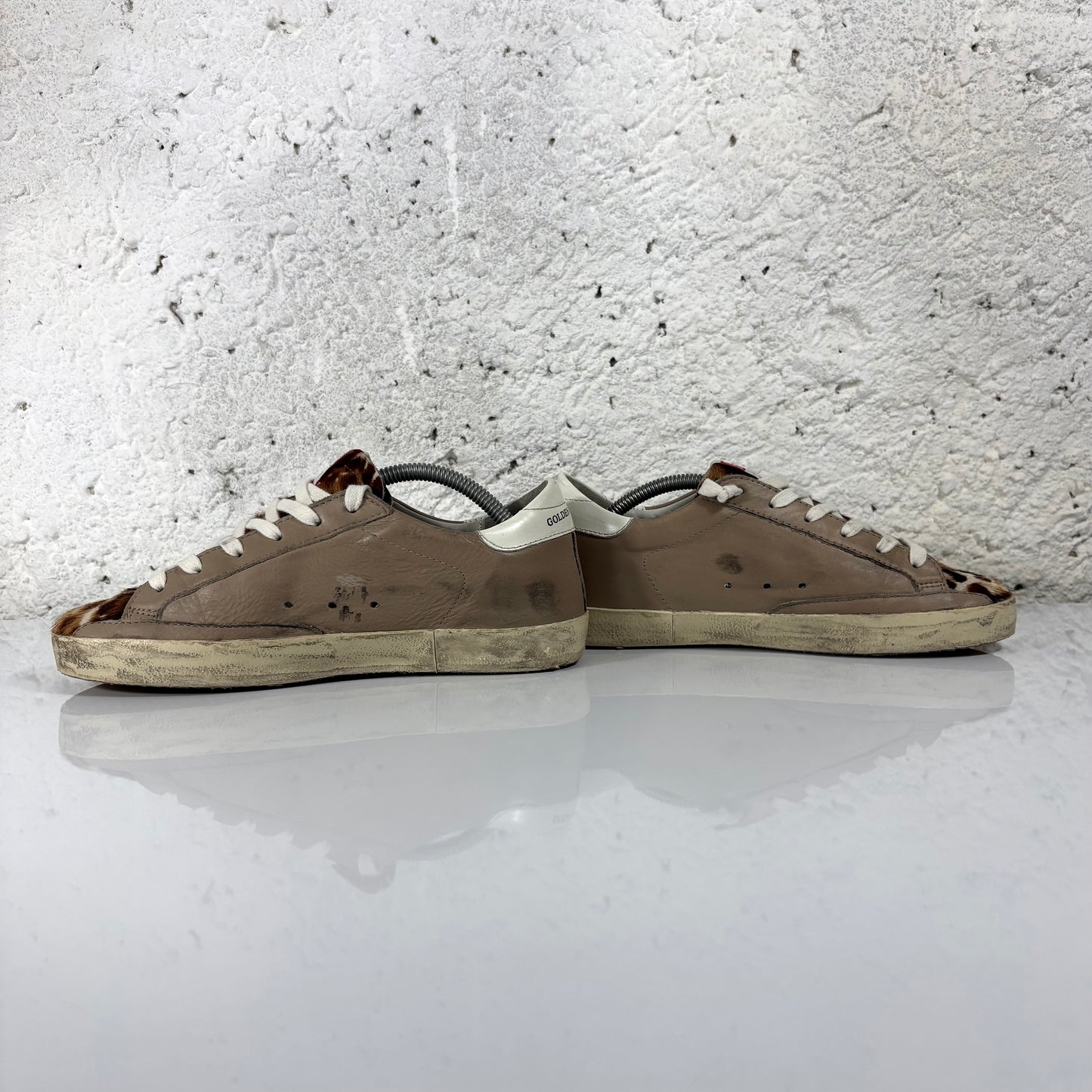 Golden goose superstar beige scuro con strass 37