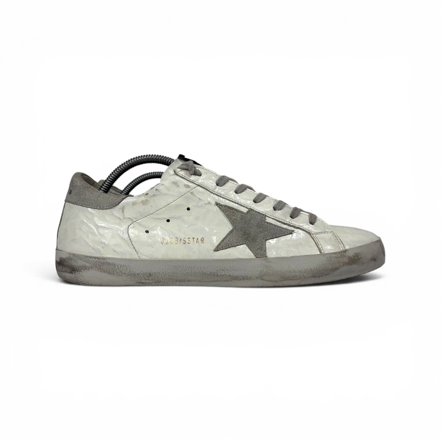 Golden goose Superstar Bianche talloncino grigio 42