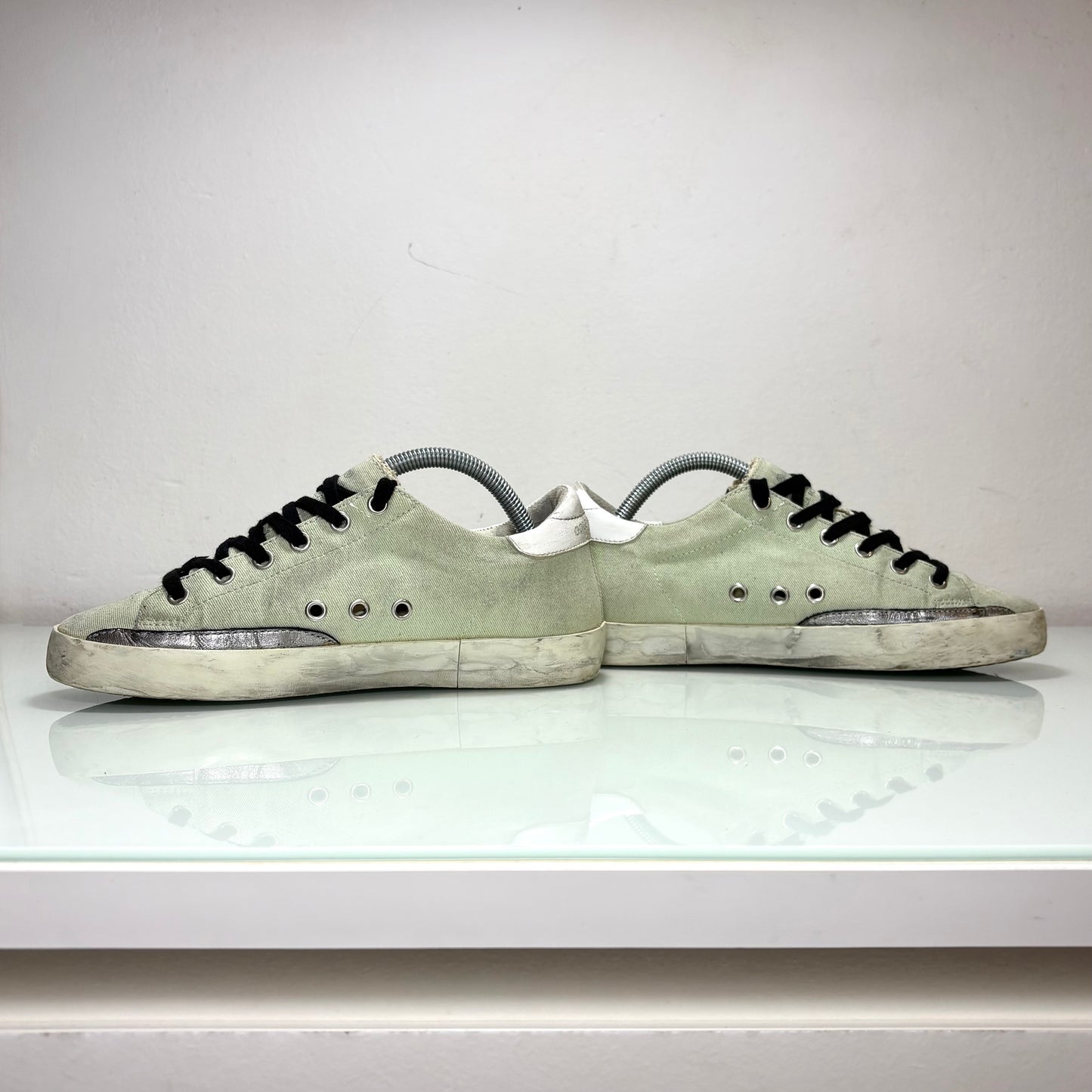 Golden goose Superstar grigio tessuto stella Argento 37