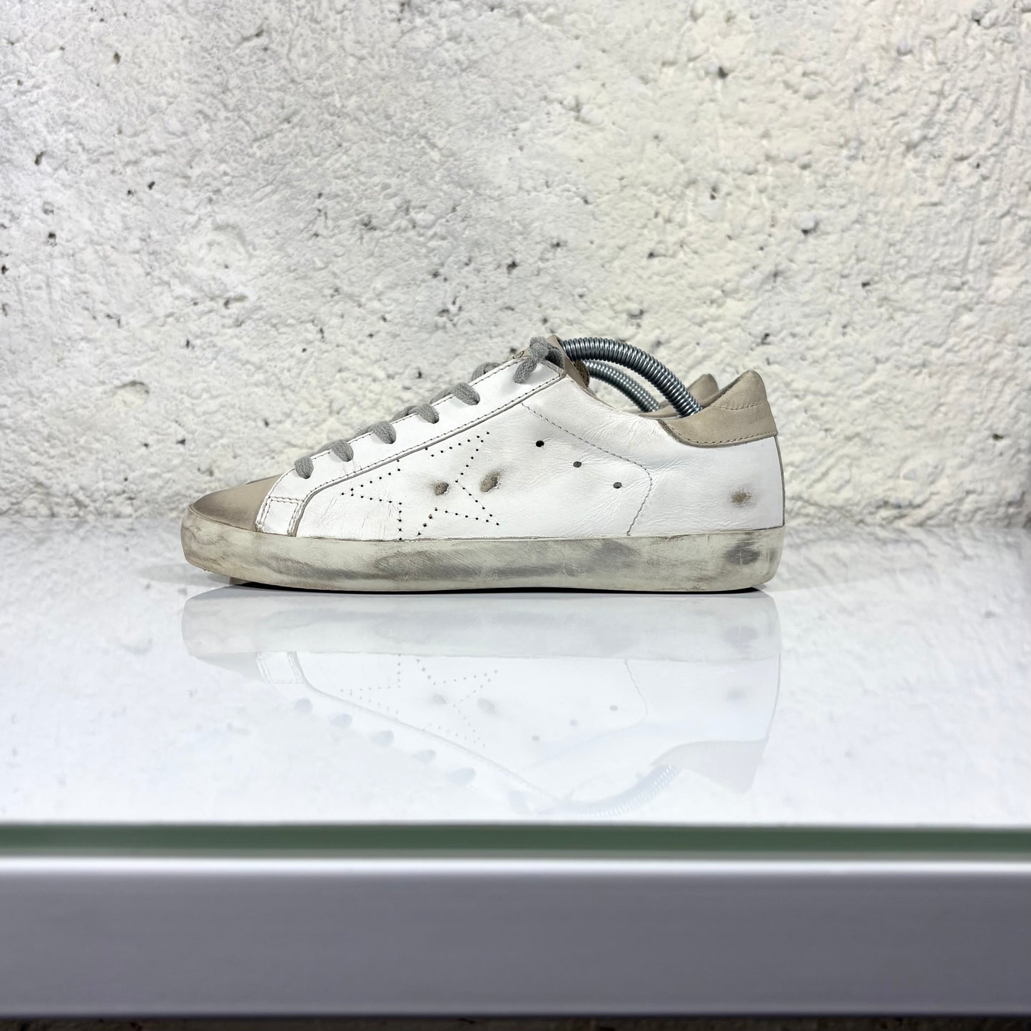 Golden goose superstar bianche e beige 38