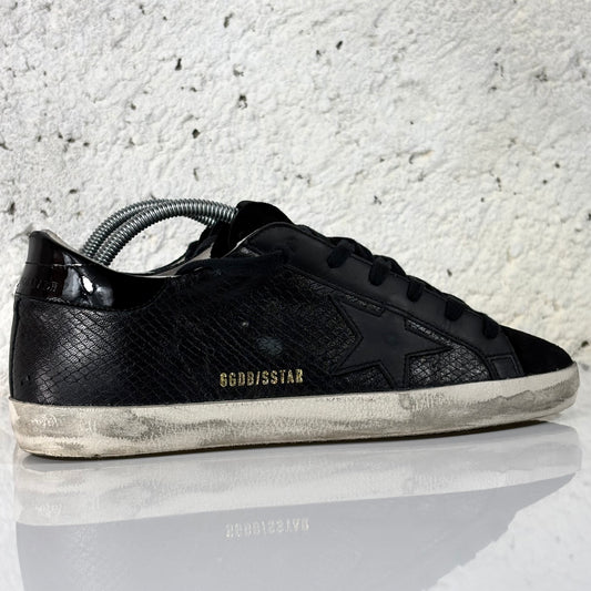 Golden goose Superstar nero a squame 39