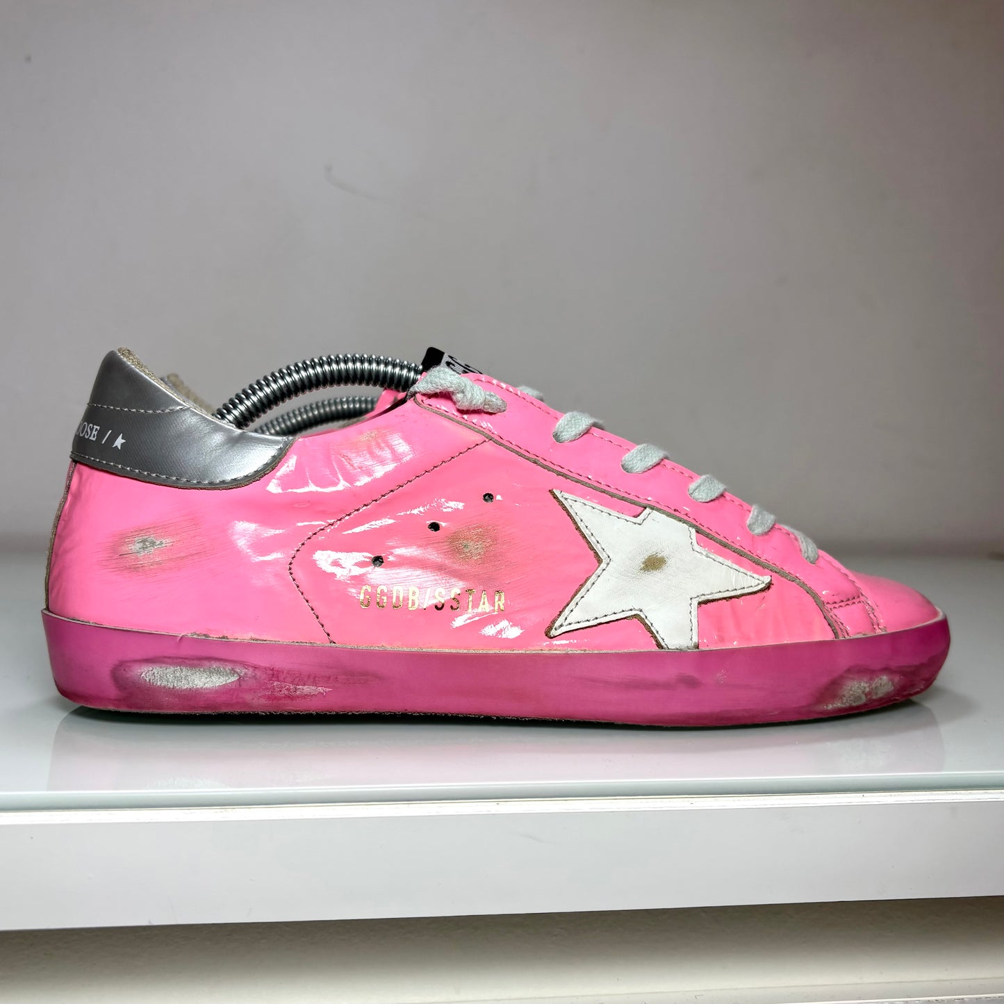Golden goose Superstar rosa e tallone argento 37