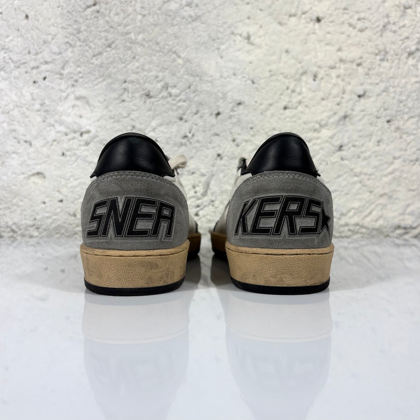 Golden goose Ballstar bianche stella nera brillantinata 39