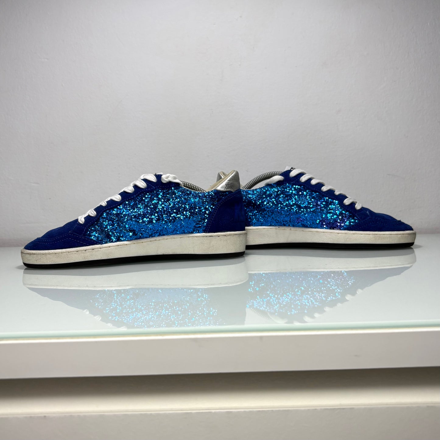 Golden goose Ballstar blue glitter 36