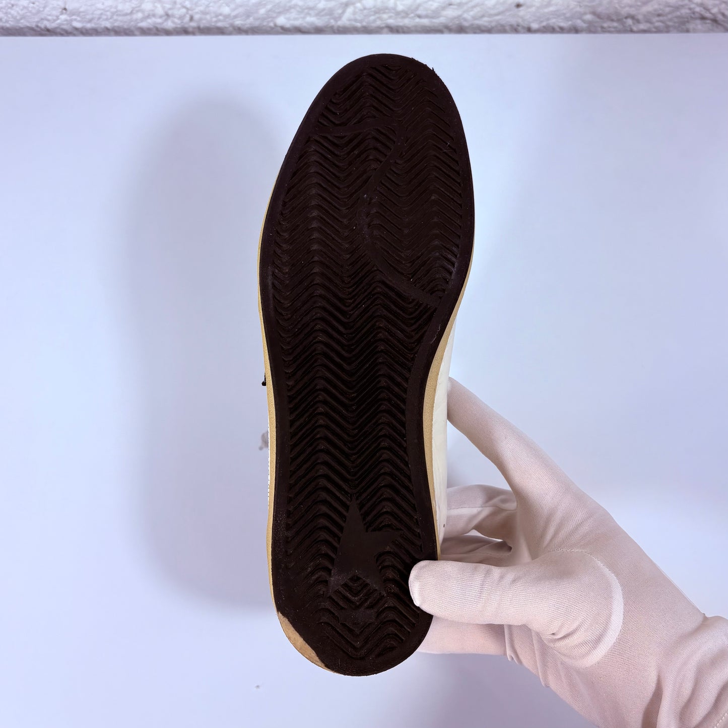 Golden goose Ballstar bianche Stella nera e tallone blu scuro 44