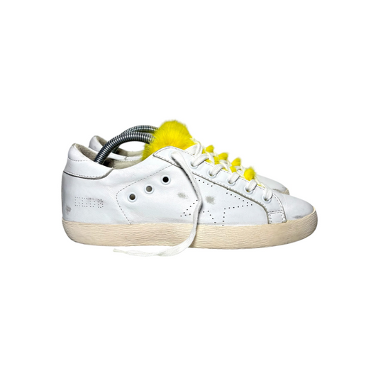 Golden goose Superstar bianche con pelo Giallo 38