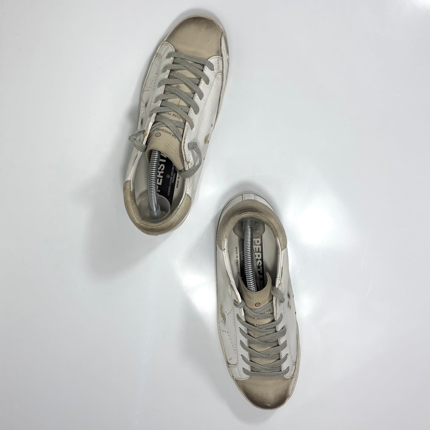 Golden goose superstar bianche e beige 38