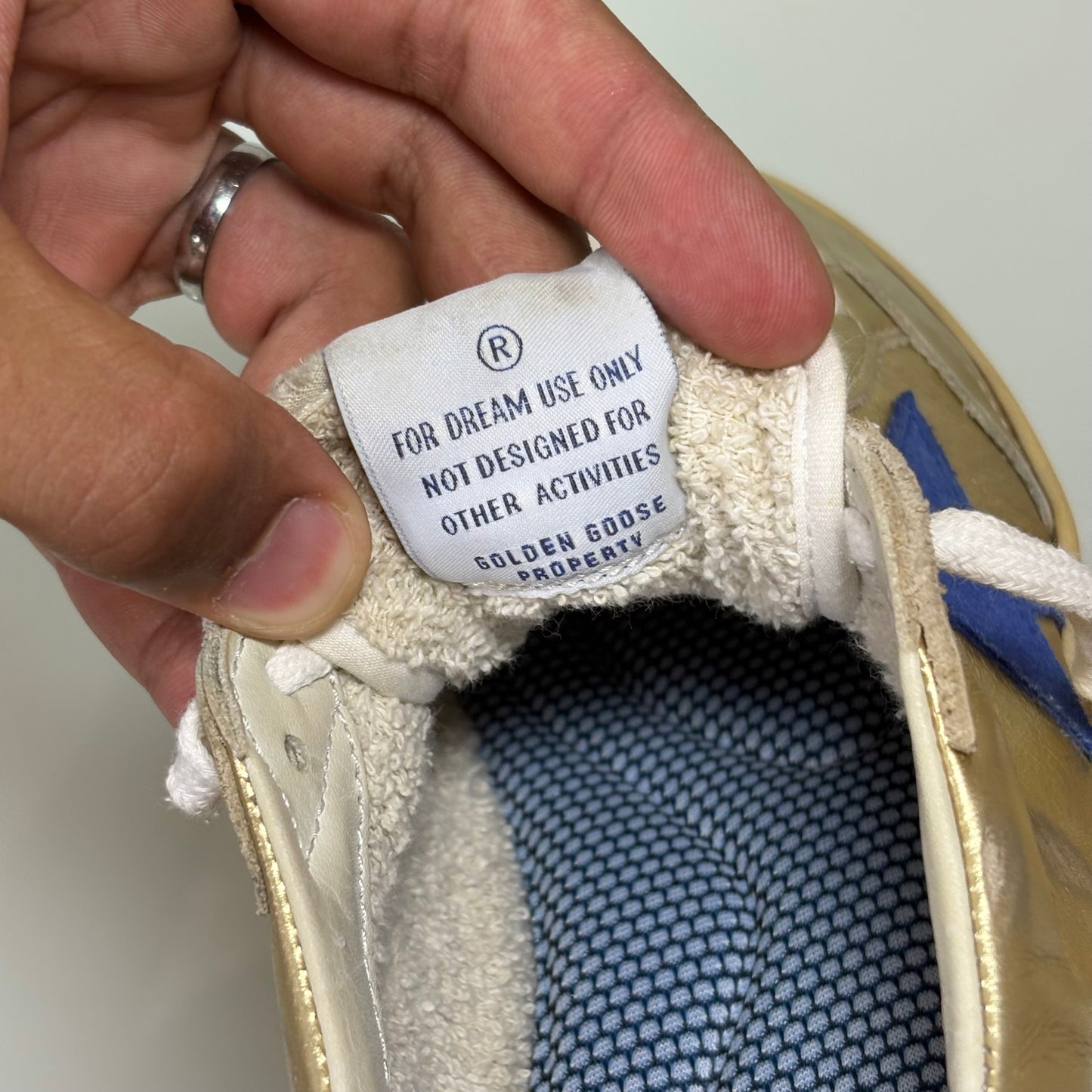 Golden goose ballstar blue e oro 38
