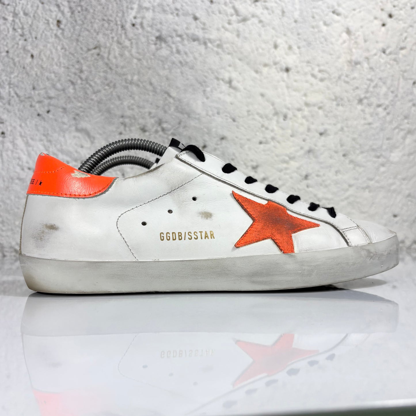 Golden goose Superstar bianche e arancione 43