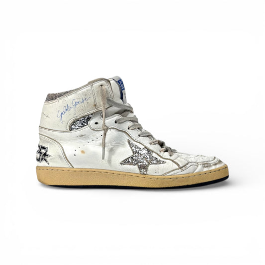 Golden goose Sky-star bianche con stella argento brillantinata 39