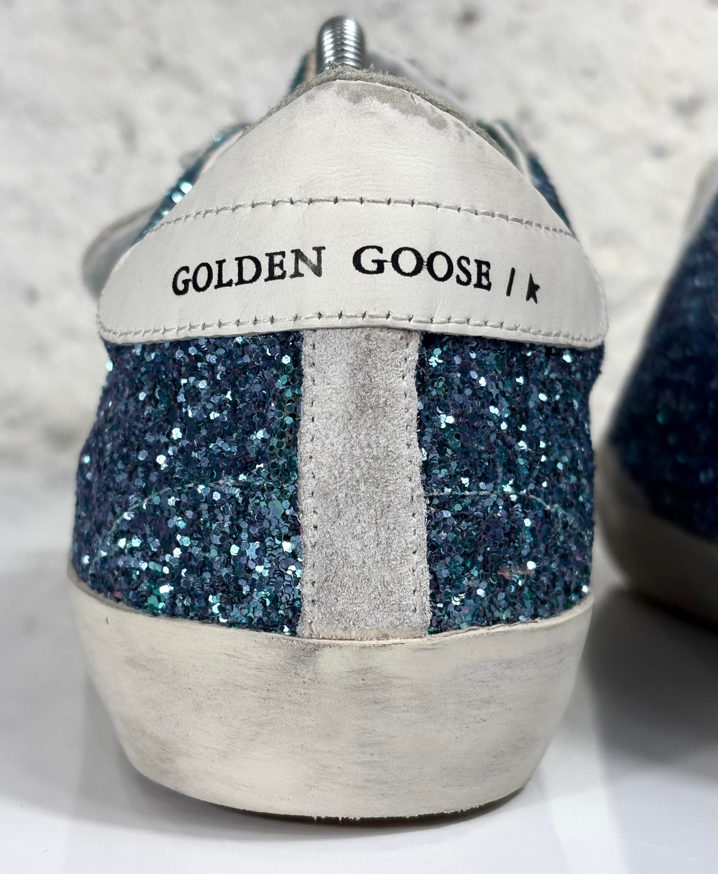 Golden goose Old School blu glitter 40 limited edition