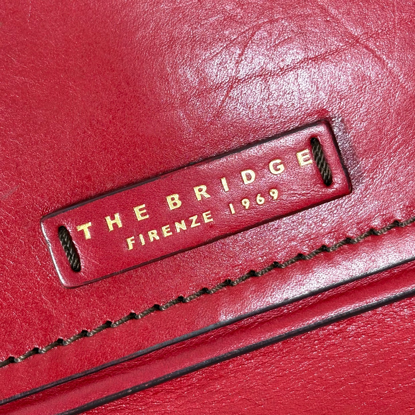 The Bridge Bauletto Rosso Ciliegia/Oro