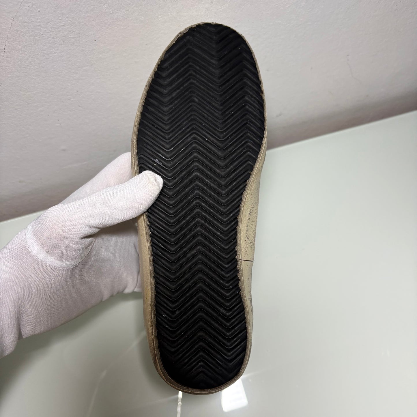 Golden goose mid star bianco effetto vissuto 36