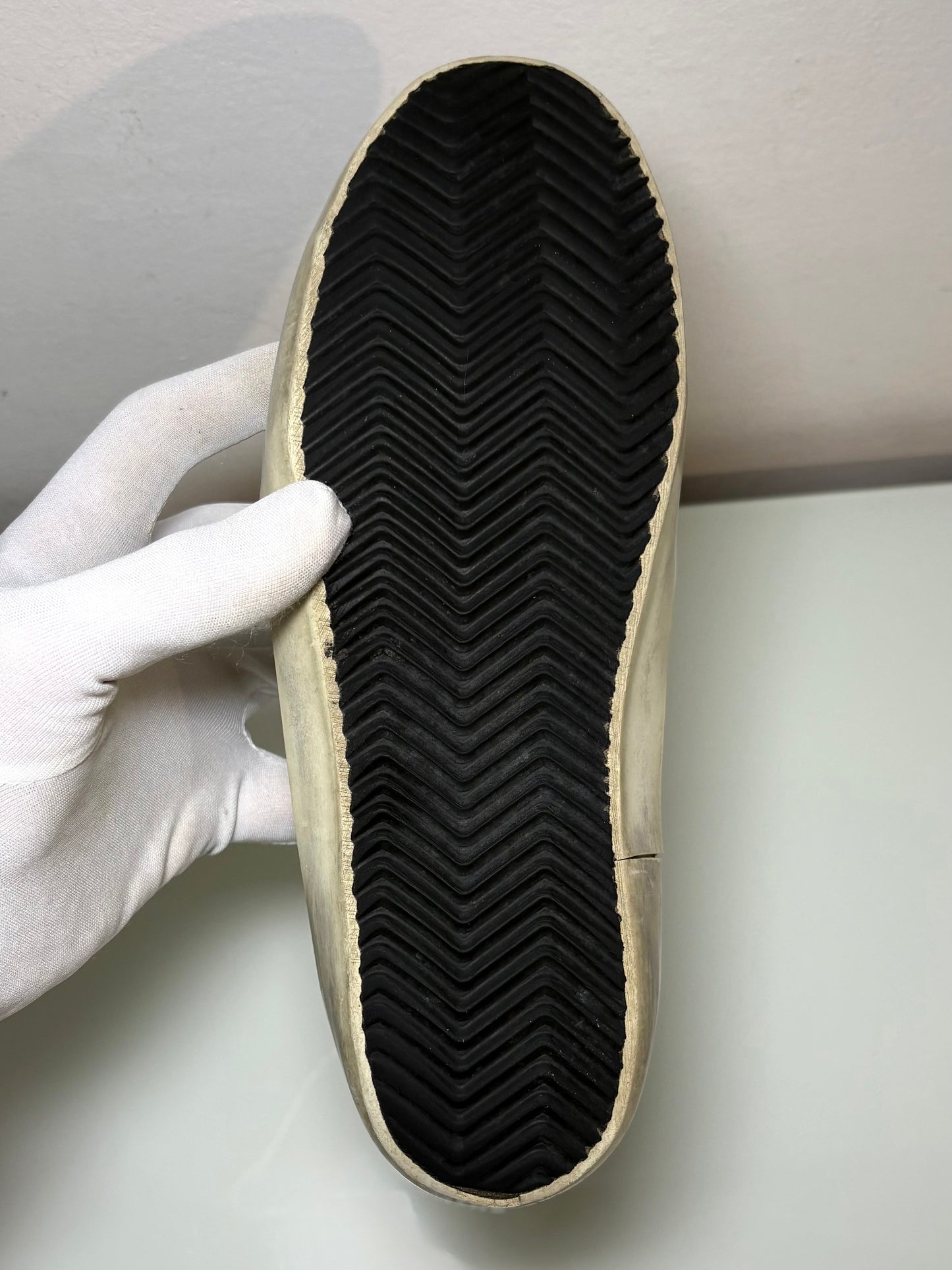 Golden goose Superstar bianche stella con squame tallone brill. 37